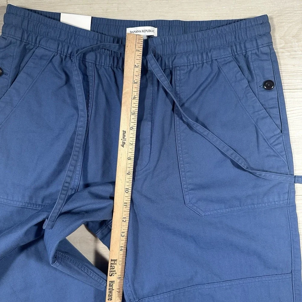 Banana Republic Herringbone Cotton Utility Pants Blue Gray Size Men's 33x30 NWT